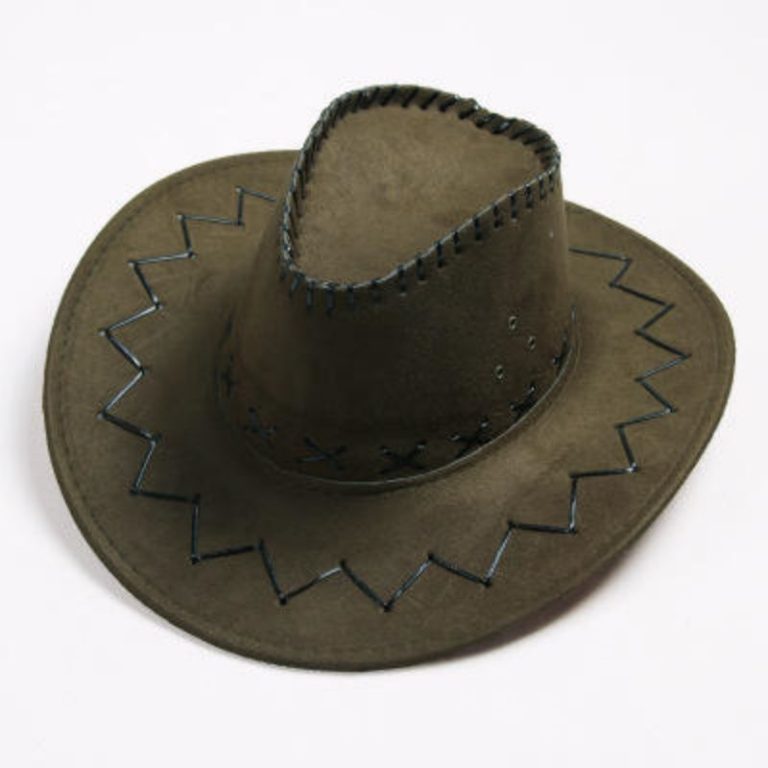 grey straw cowboy hat